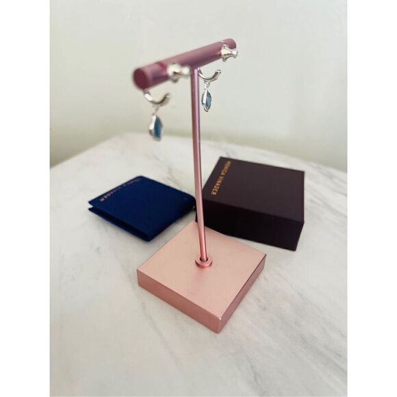 Monica Vinader Sterling Silver Siren Mini Kyanite Nugget Huggie Earrings, NWT - Picture 15 of 16